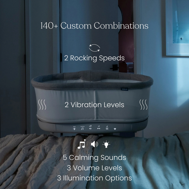 Halo Innovations HALO: Bassinest Connect Swivel Sleeper 3.0 Smart Bassinet - Grey