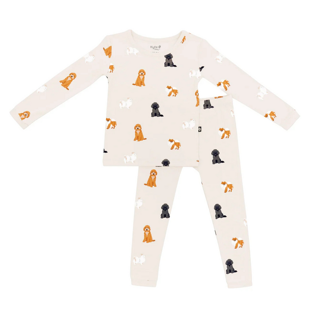 Kyte Clothing Kyte: Toddler Long-Sleeve PJ Set - Fluffy Dog