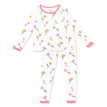 Kyte Clothing Kyte: Toddler Long-Sleeve PJ Set - Tulip