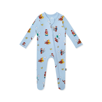 Kyte Clothing Kyte: Zipper Footie - Curious George