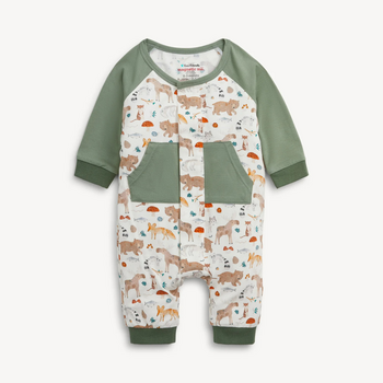 Magnificient Baby Magnetic Me: LS Romper - Wonderful Wildlife