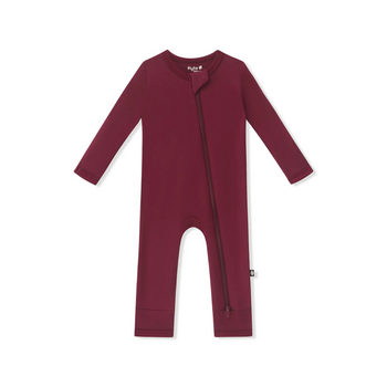 Kyte Clothing Kyte: Zipper Romper - Burgundy