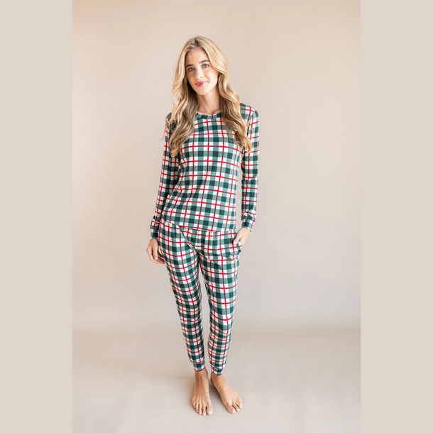 Kyte Clothing Kyte: Women's Jogger PJ Set - Holiday Plaid