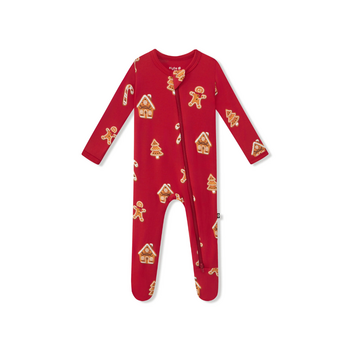 Kyte Clothing Kyte: Zippered Footie - Gingerbread