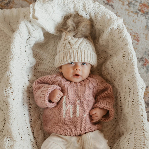 Huggalugs: Hi Rosy Crew Neck Sweater -