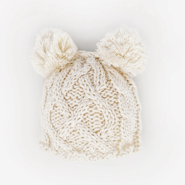 Huggalugs: Newborn Pom Pom Beanie -
