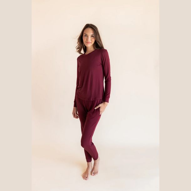 Kyte Clothing Kyte: Women's Jogger PJ Set - Burgundy