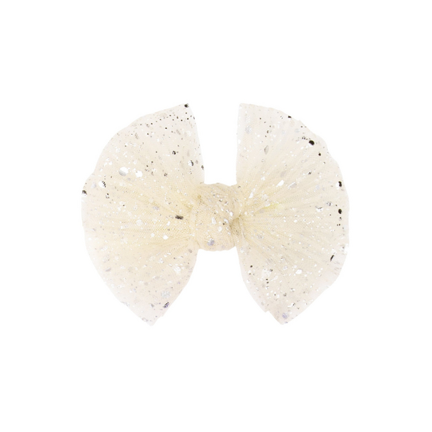 Baby Bling Bows Baby Bling Bows: Tulle Fab Clip - Princess Ivory
