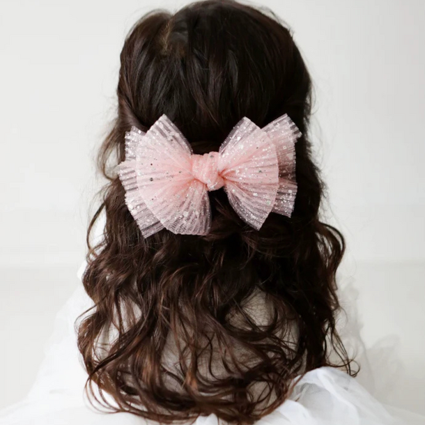 Baby Bling Bows Baby Bling Bows: Tulle Fab Clip - Princess Ivory