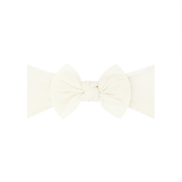 Baby Bling Bows Babybling Headband: Itty Bitty Knot - Ivory