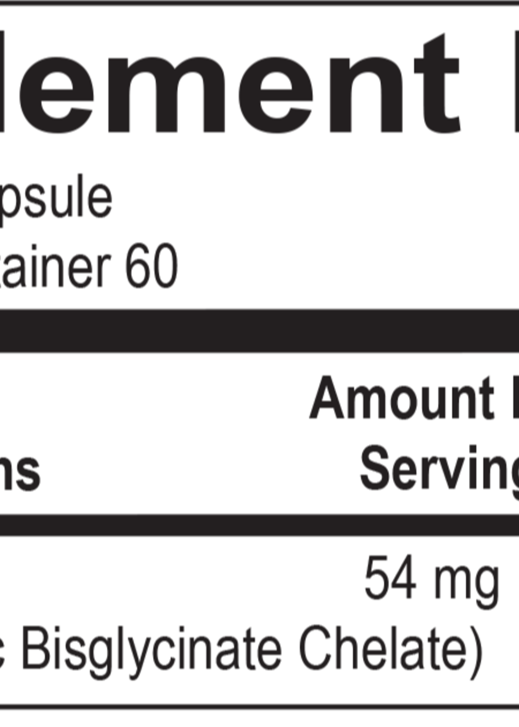 Ortho Molecular Products Reacted Zinc 60 Capsules