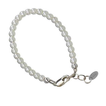 Serenity Bracelet - Silver with Swarovski Pearls