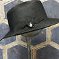 Ladies Hat with Pearl Drop - Black