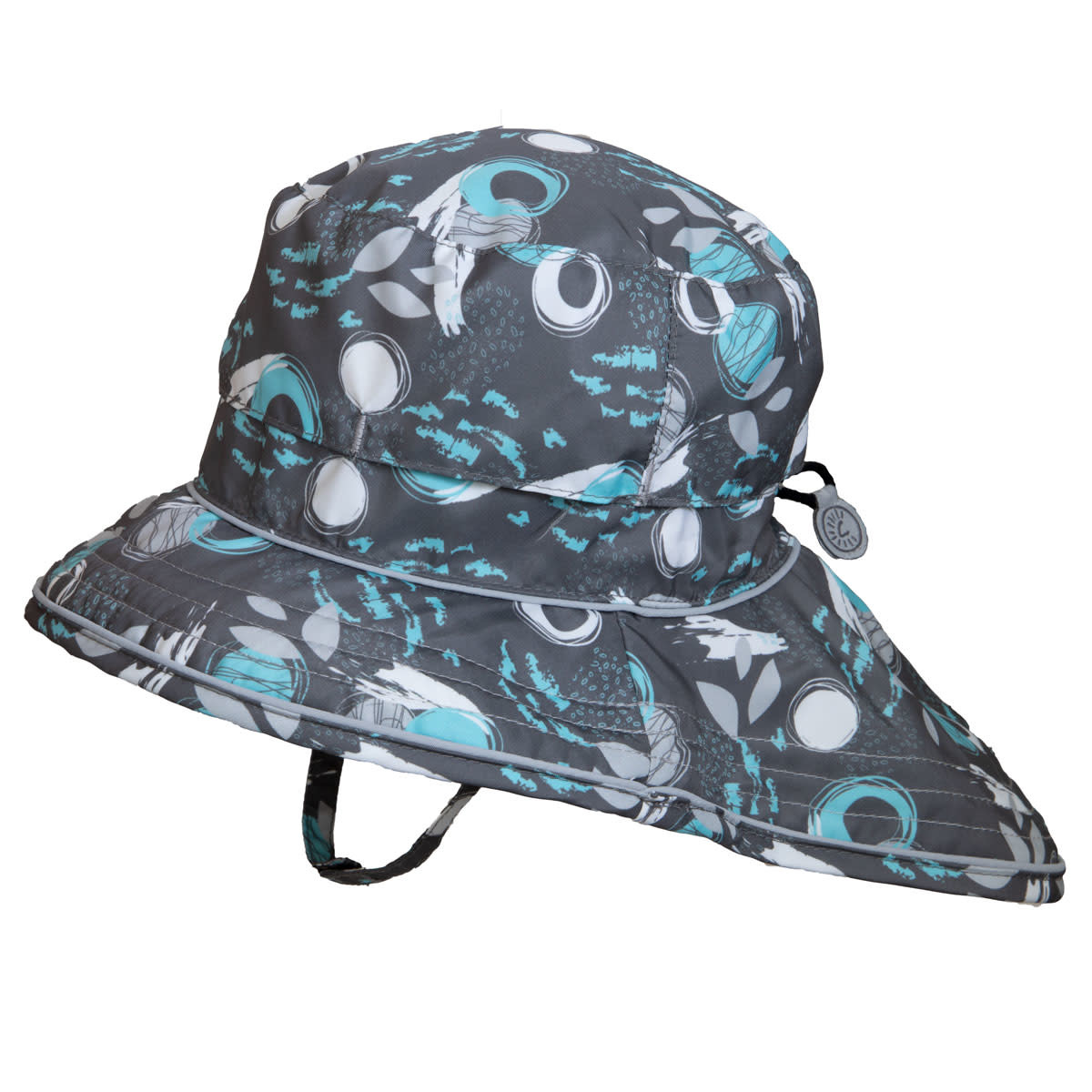 Quick - Dry Hat with Neck Shade - Grey Print