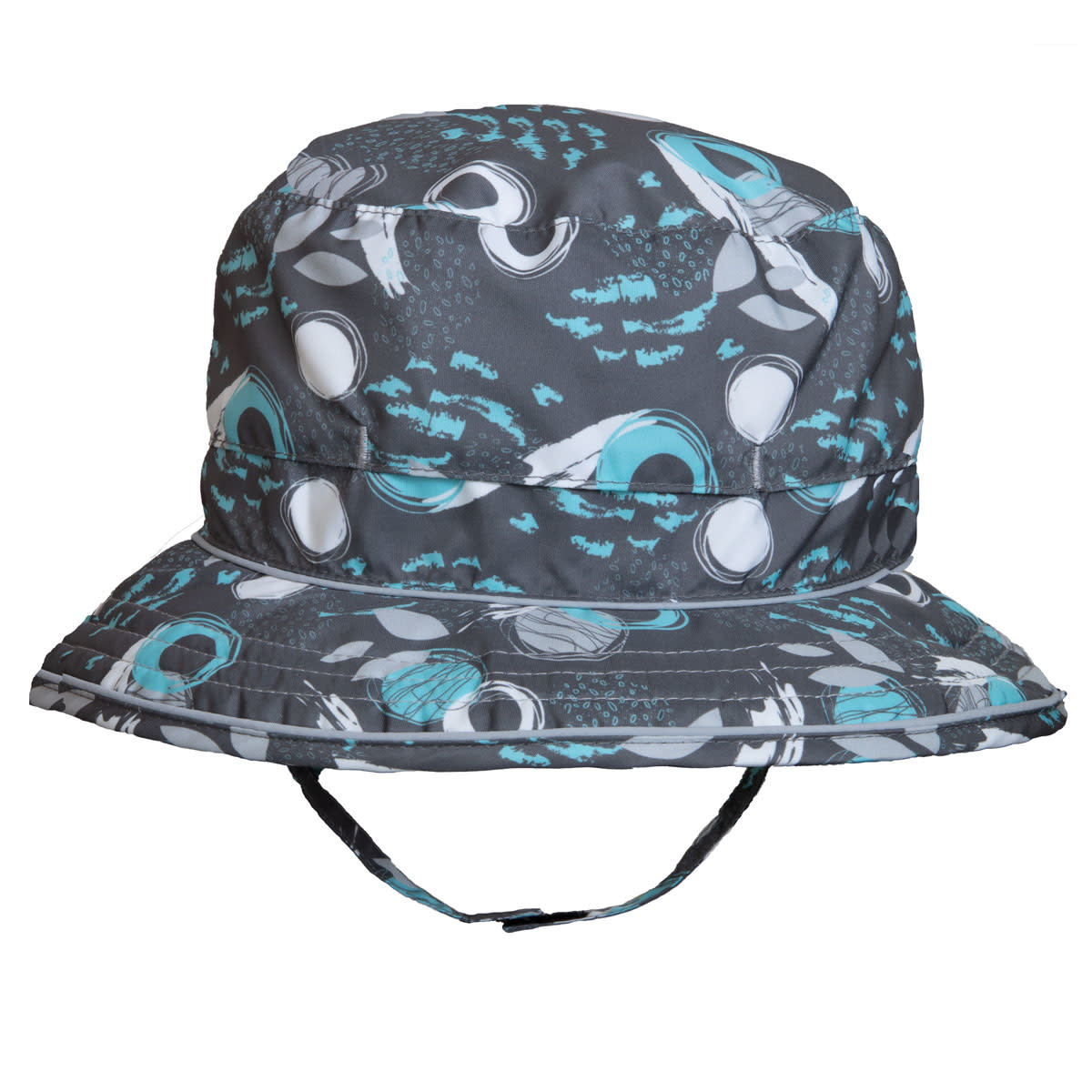 Quick - Dry Hat with Neck Shade - Grey Print