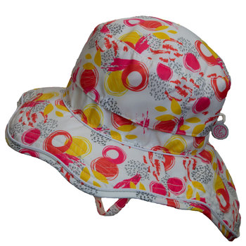 Quick - Dry Hat with Neck Shade - Pink Print