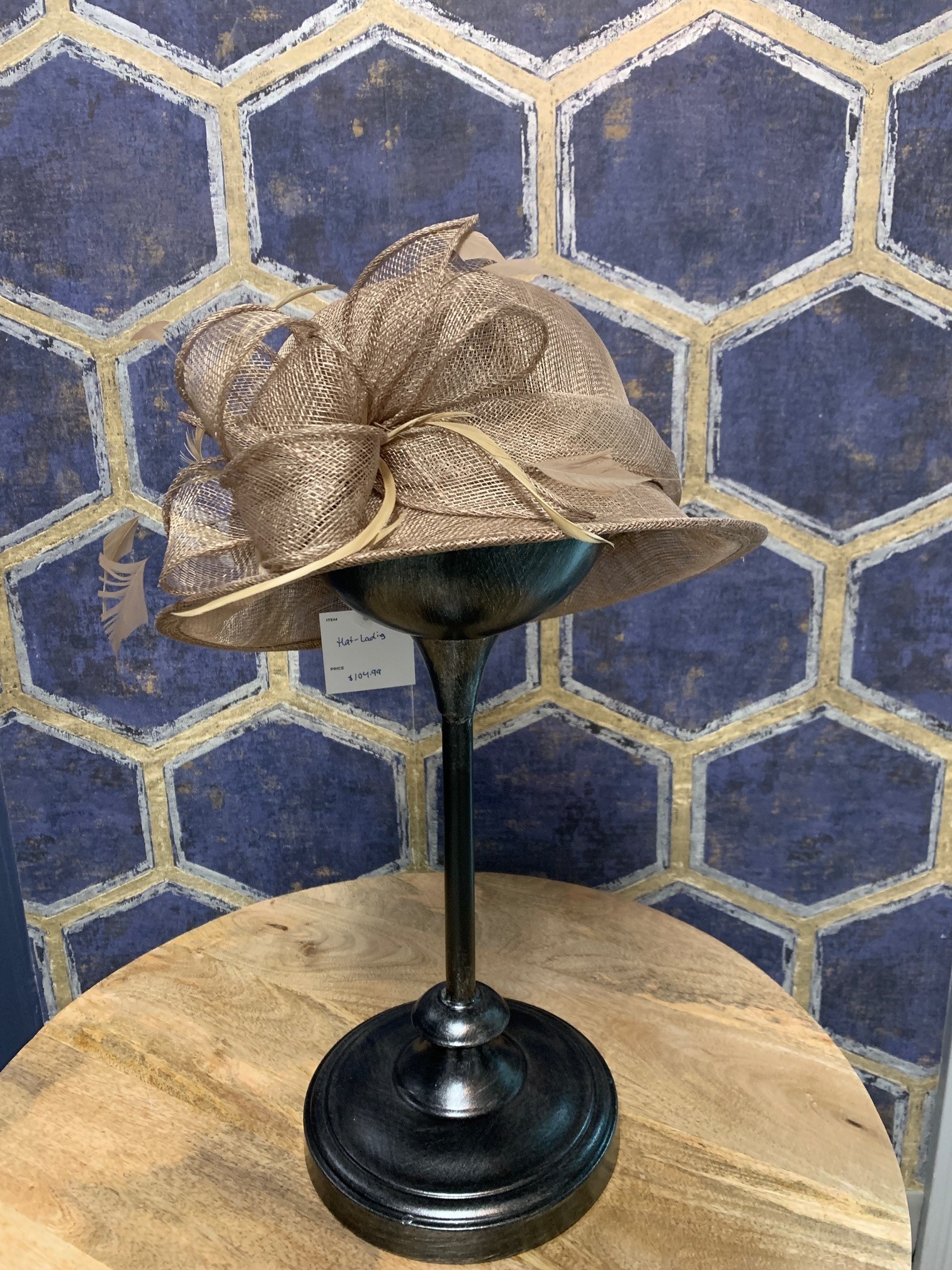 Ladies Small Taupe Hat