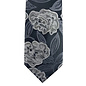 Black and Grey Abstract Floral Tie