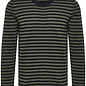Lennon Long Sleeve Striped Sweater - Olive Night