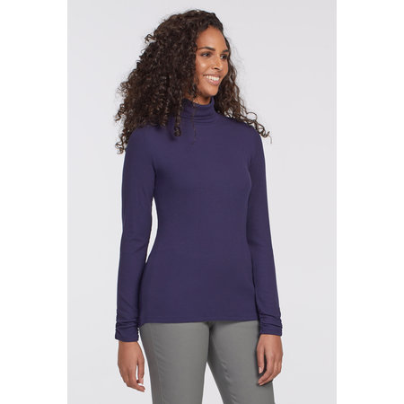 Navy Long Sleeved Turtle Neck Top