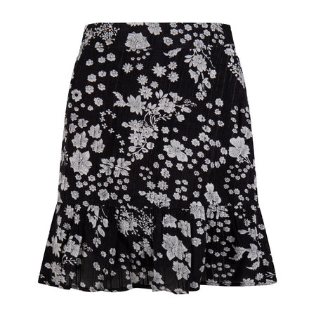 Skirt with Flowers and Ruffle