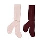 Tights - 2 Pack - Pink and Wine