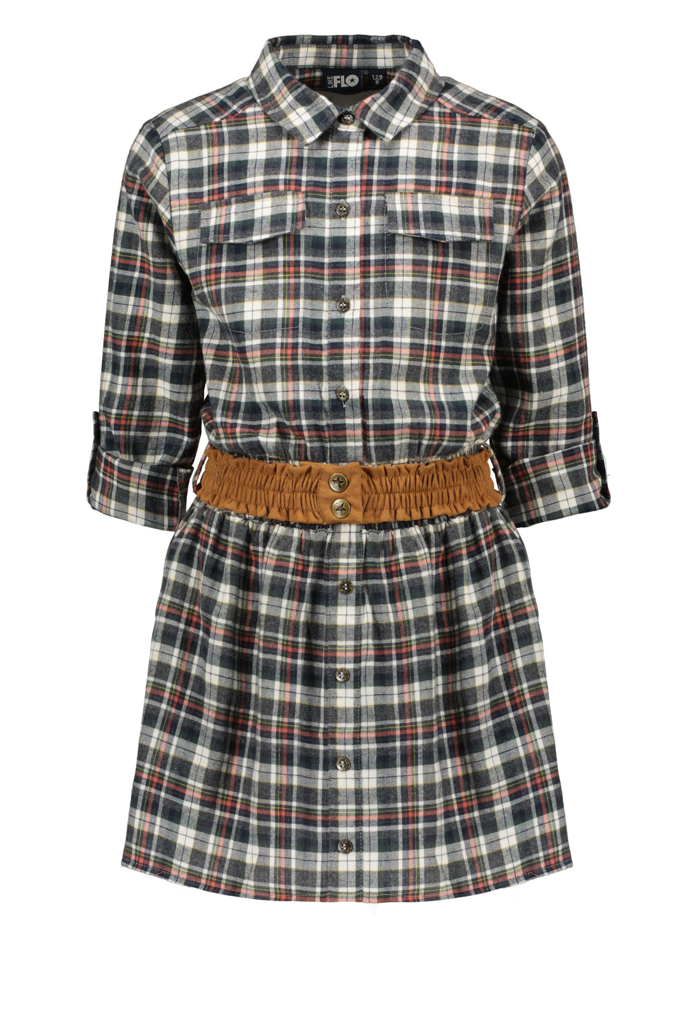 Check Tunic with Suede Belt
