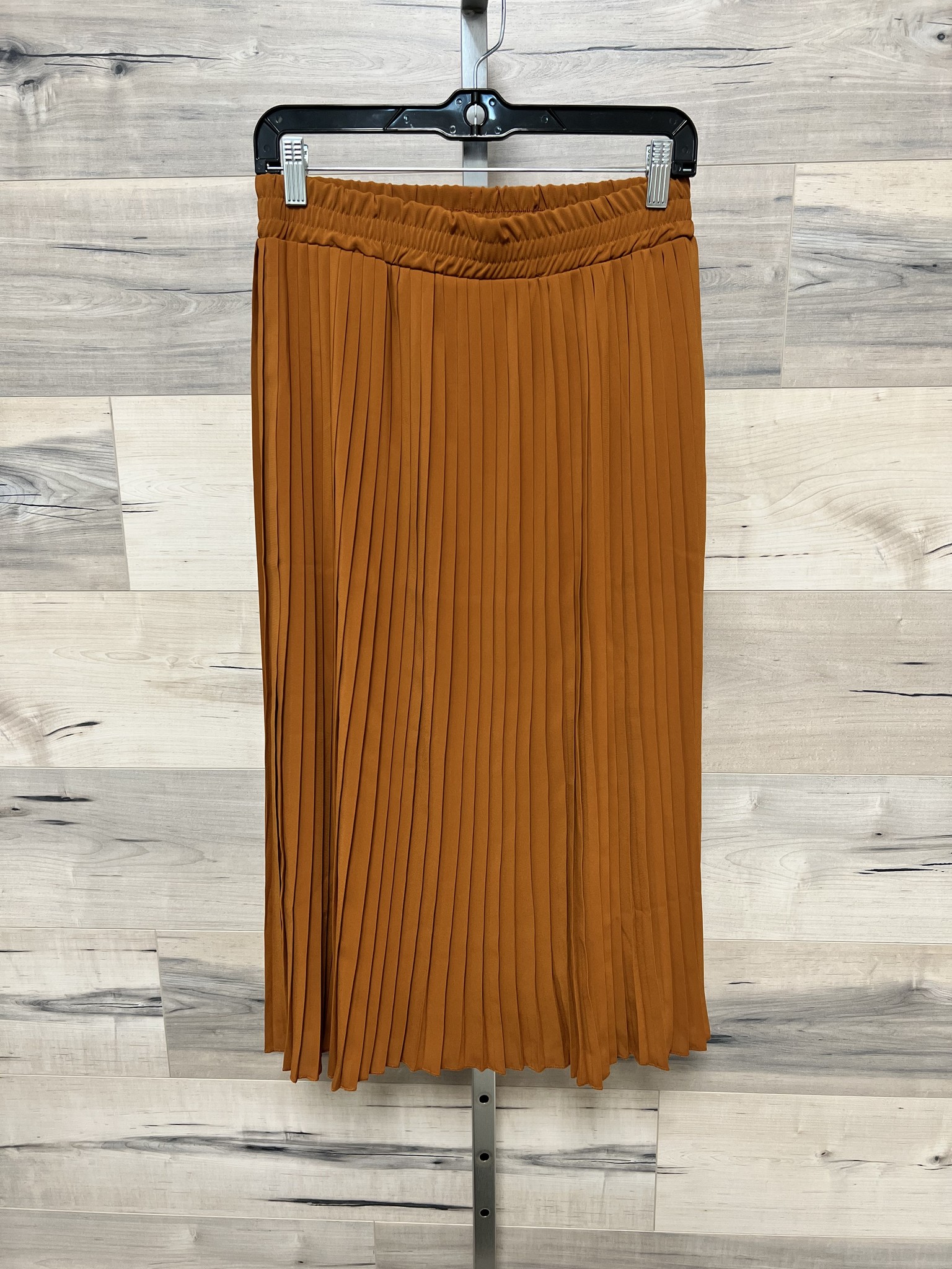Chiffon Plisse Skirt - Rust