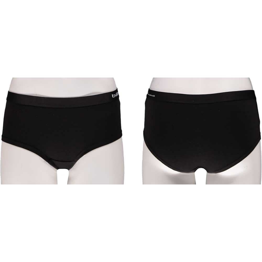 Ladies Bamboo Hipsters - Black - 2 pack