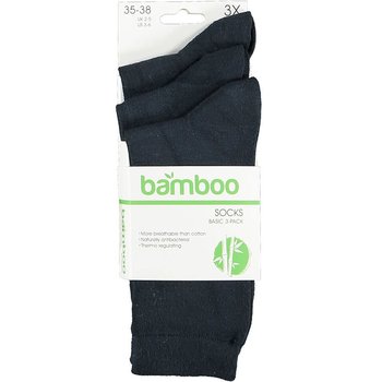 Mens Bamboo Basic Socks - Navy - 3 pack
