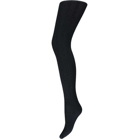 Ladies Modal Cable Knit Tights - Marine