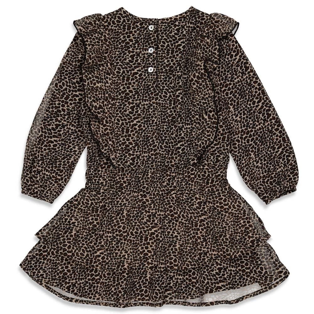 Leopard Print Dress with Ruffles