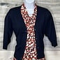 Cardigan with Puff Shoulder - Navy