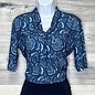 Knotted Shirt - Navy Paisley