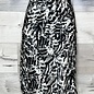 Layered Skirt - Black and Neutral Abstract