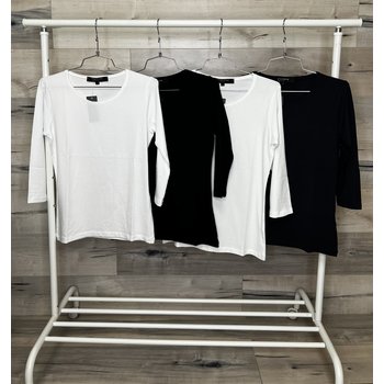 3/4 Sleeve Jersey Basic - BLACK