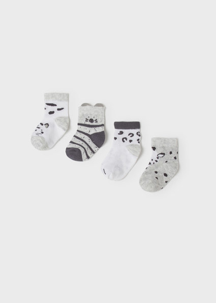 Grey Safari Socks - 4 Pack