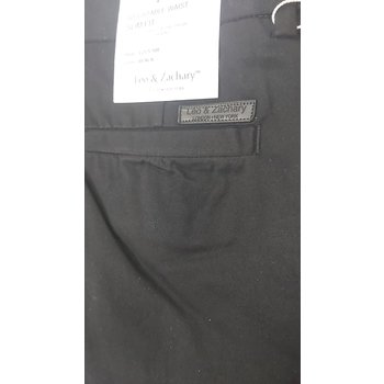 Slim Fit Adjustable Waist Pants - BLACK