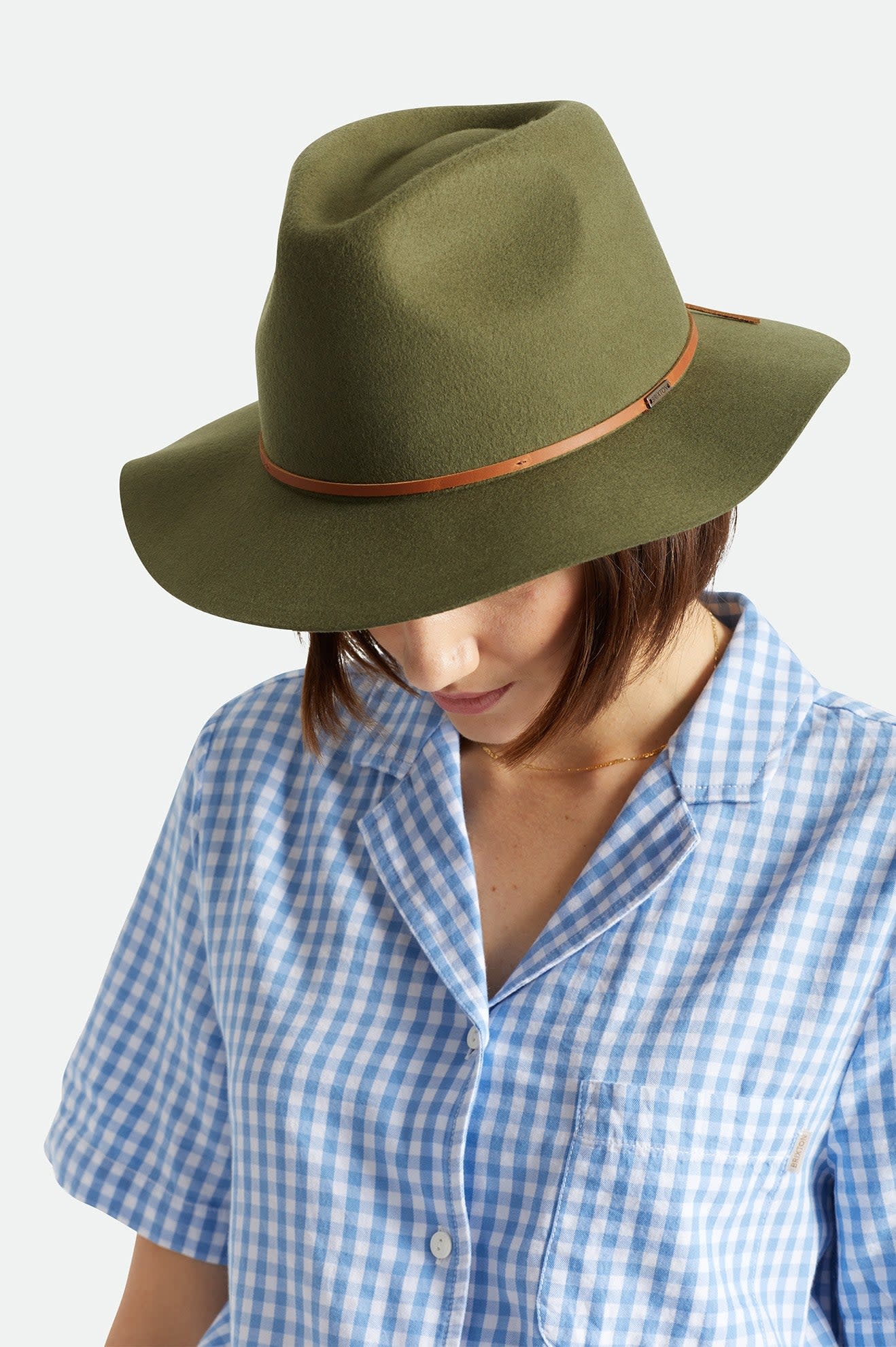 Wesley Packable Fedora - Military Olive
