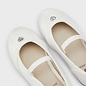 Heart Accent Ballerina Flats - White