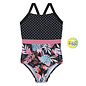One Piece Swimsuit - Dots and Garden Print