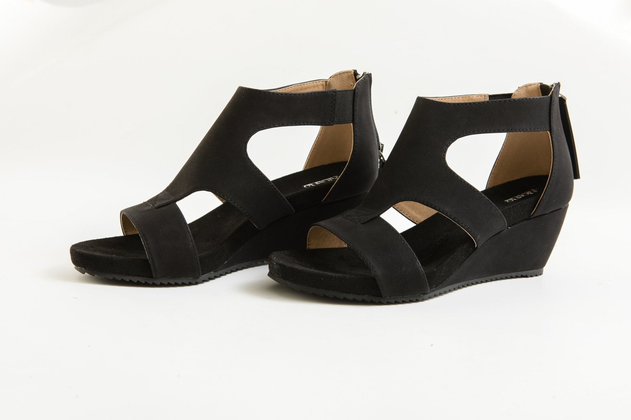 Black Wedge Sandal