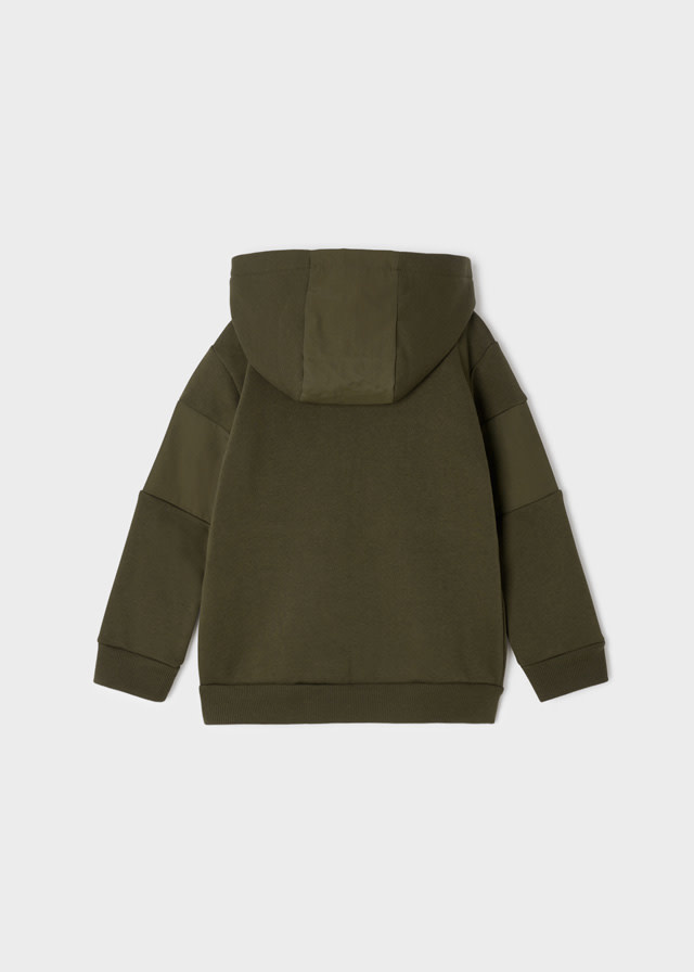 Hooded Zip-Up Sweater - Forest