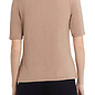 Mock Neck Elbow Sleeve Top - Taupe