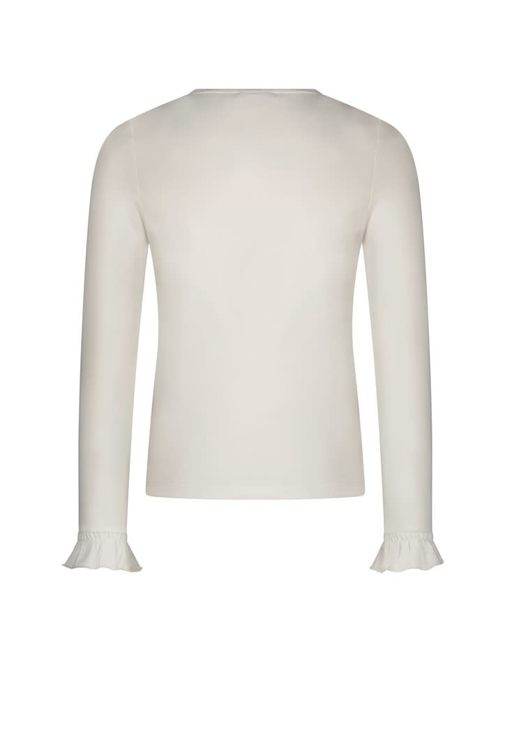 Nolana Tulle Flowers Shirt - Off White