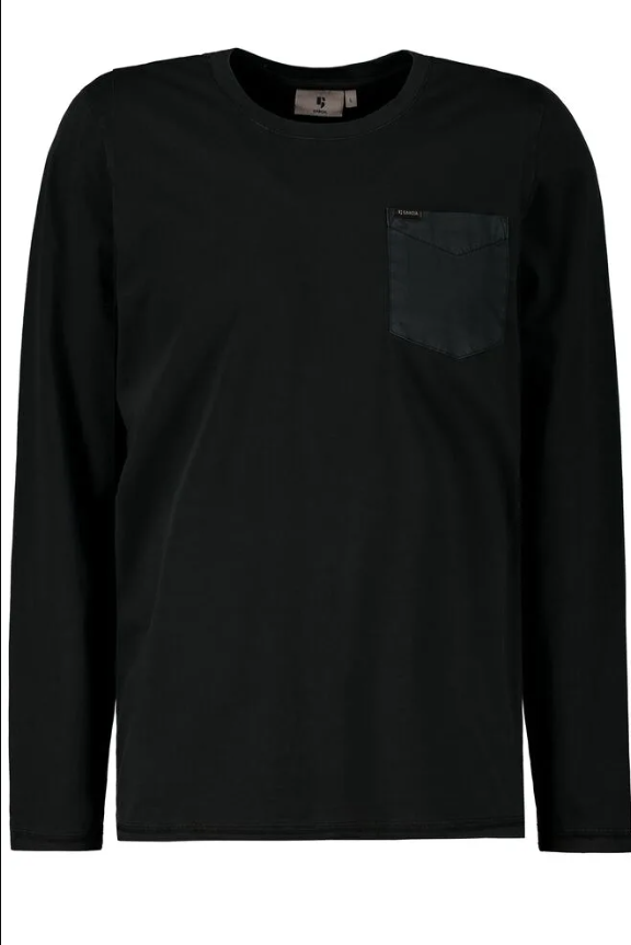 Long Sleeved Jersey Shirt - Charcoal