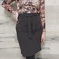 Travel Jersey Lined Skirt with Zippers and Belt - Asphalt