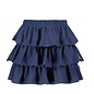 Layered Skirt with Eyelet - Navy