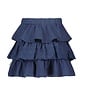Layered Skirt with Eyelet - Navy