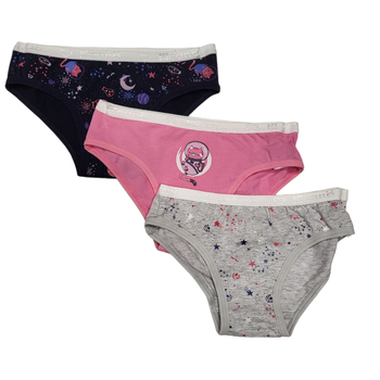 Girls Space Cat Underwear - Set of 3